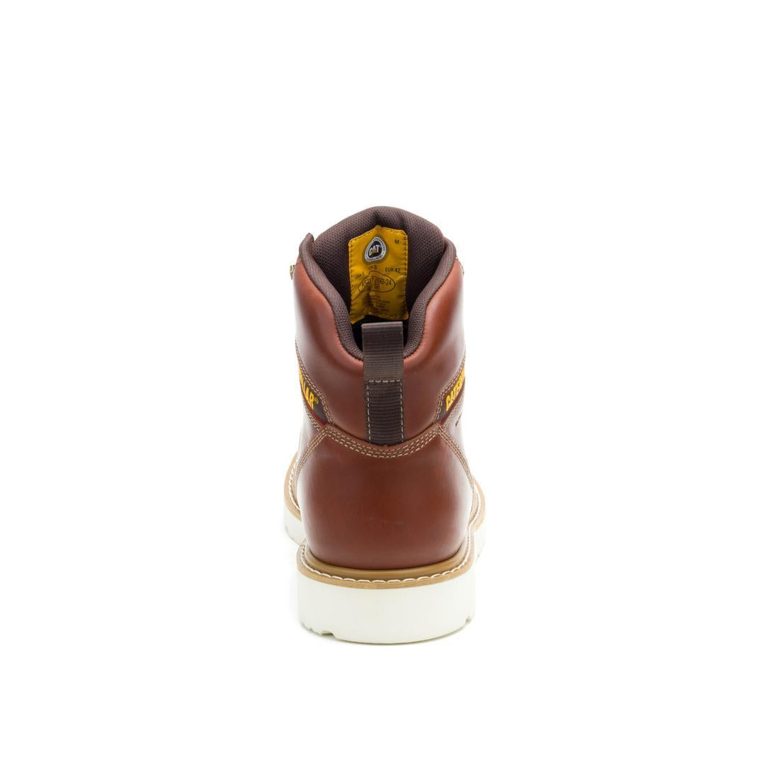 Caterpillar Reclaimer Wedge Waterproof Soft-Toe Boots Sudan Brown P51098 Heel Image