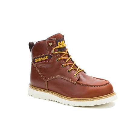 Caterpillar Reclaimer Wedge Waterproof Steel-Toe Boots Sudan Brown P91835 Medial Image