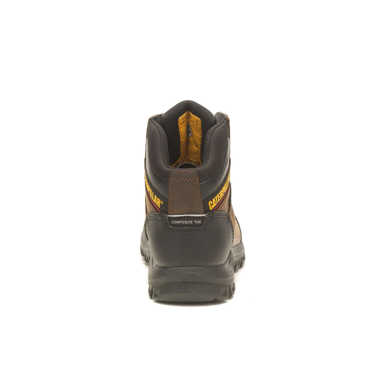 Caterpillar Resorption Composite-Toe Waterproof Work Boot Seal Brown P90977 Heel Image