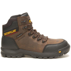 Caterpillar Resorption Composite-Toe Waterproof Work Boot Seal Brown Profile View