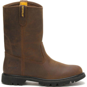 Caterpillar Revolver Soft-Toe Pull On Work Boot Dark Brown Profile View