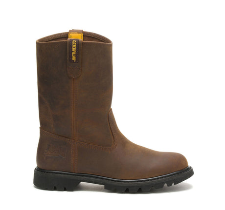 Caterpillar Revolver Soft-Toe Pull On Work Boot Dark Brown P72191 Profile