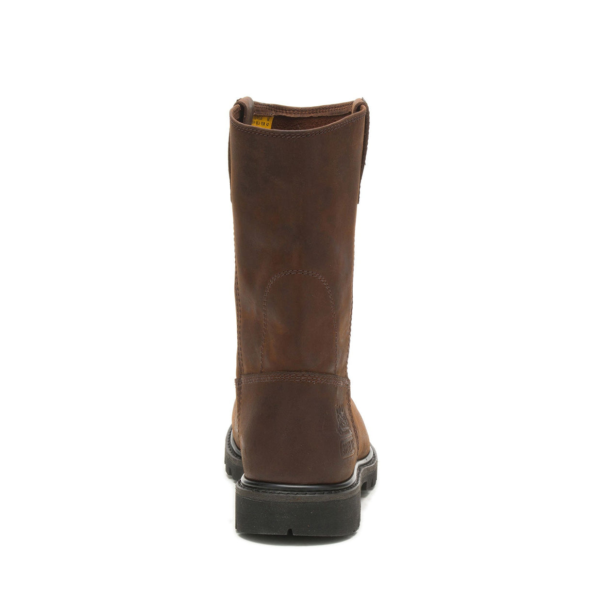 Caterpillar Revolver Steel-Toe Work Boot Dark Brown P89516 Heel Image
