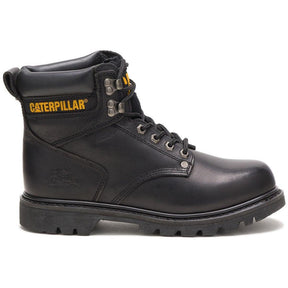 Caterpillar Second Shift Soft-Toe Work Boot Black Profile View