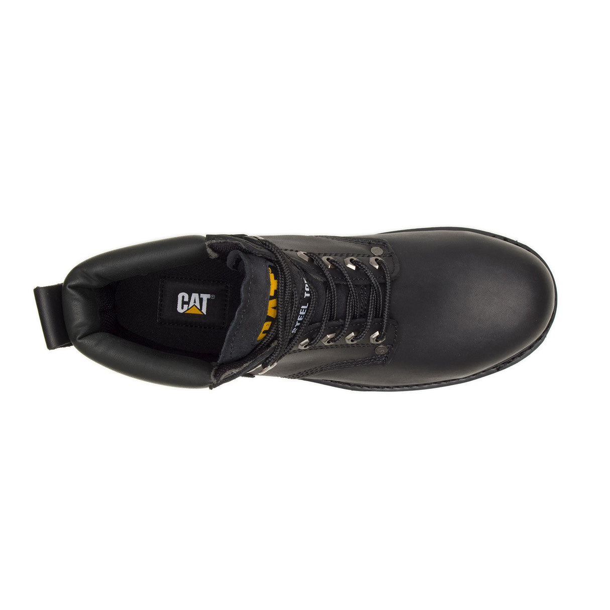 Caterpillar Second Shift Steel-Toe Work Boot Black P89135 Front Image