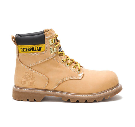 Caterpillar Second Shift Steel-Toe Work Boot Honey P89162 Profile