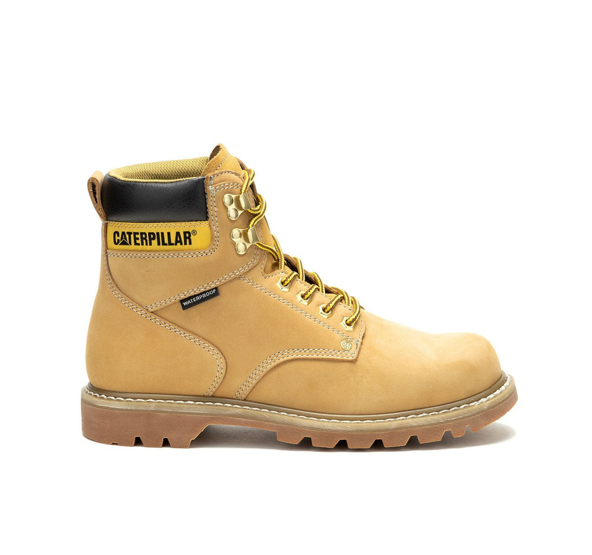 Caterpillar Second Shift Soft-Toe Waterproof Work Boot Honey P51085 Profile