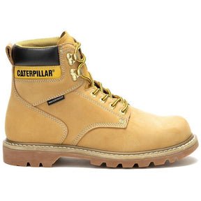 Caterpillar Second Shift Soft-Toe Waterproof Work Boot Honey Profile View