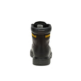 Caterpillar Second Shift Steel-Toe Waterproof Work Boot Black P91658 Heel Image