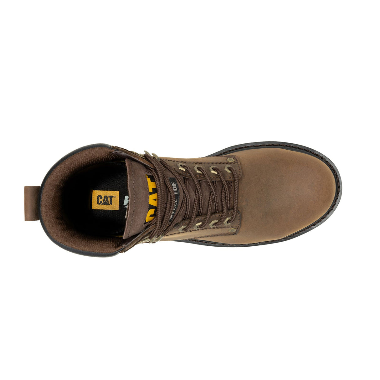 Caterpillar Second Shift Steel-Toe Waterproof Work Boot Dark Brown P91660 Image View