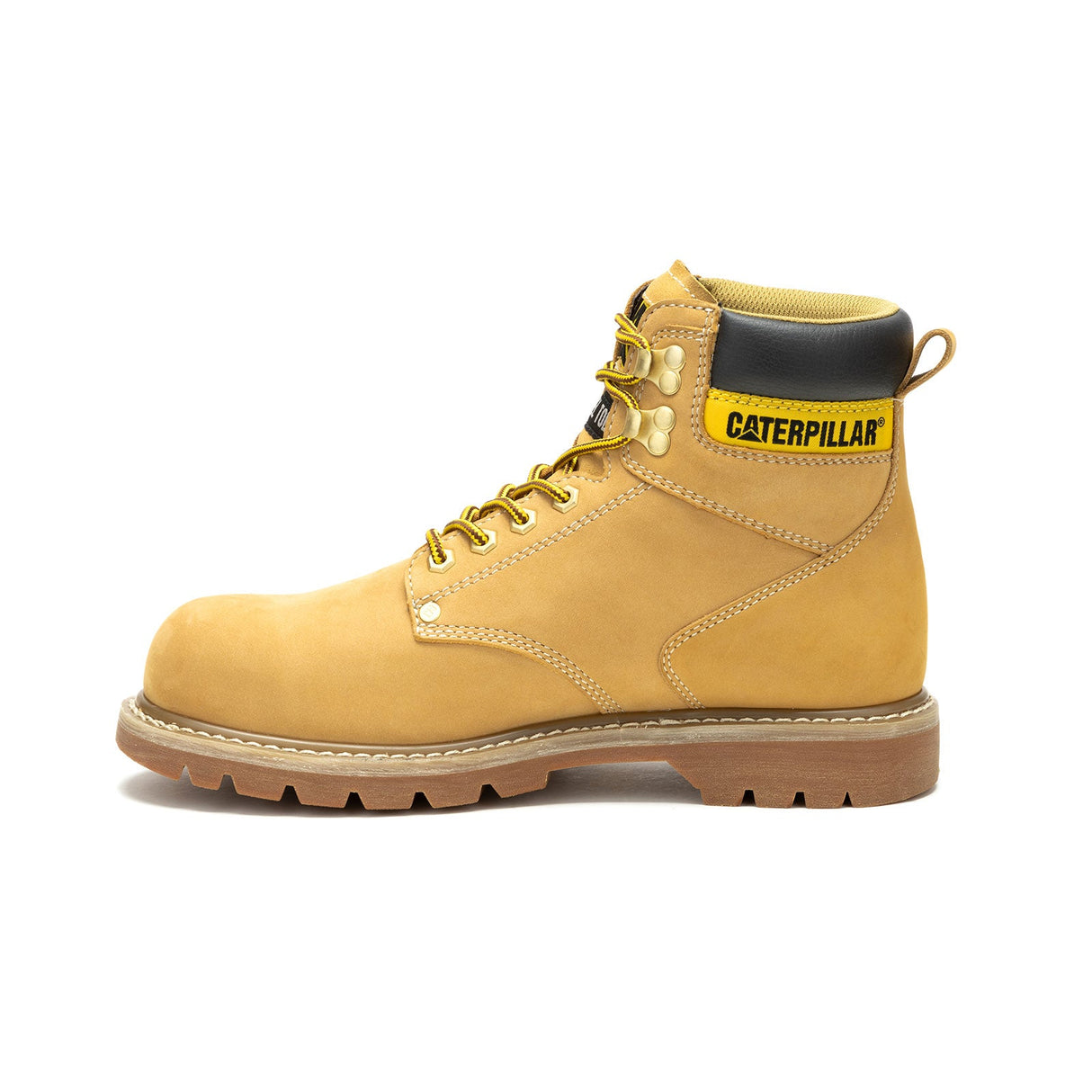 Caterpillar Second Shift Steel-Toe Waterproof Work Boot Honey P91659 Side Image
