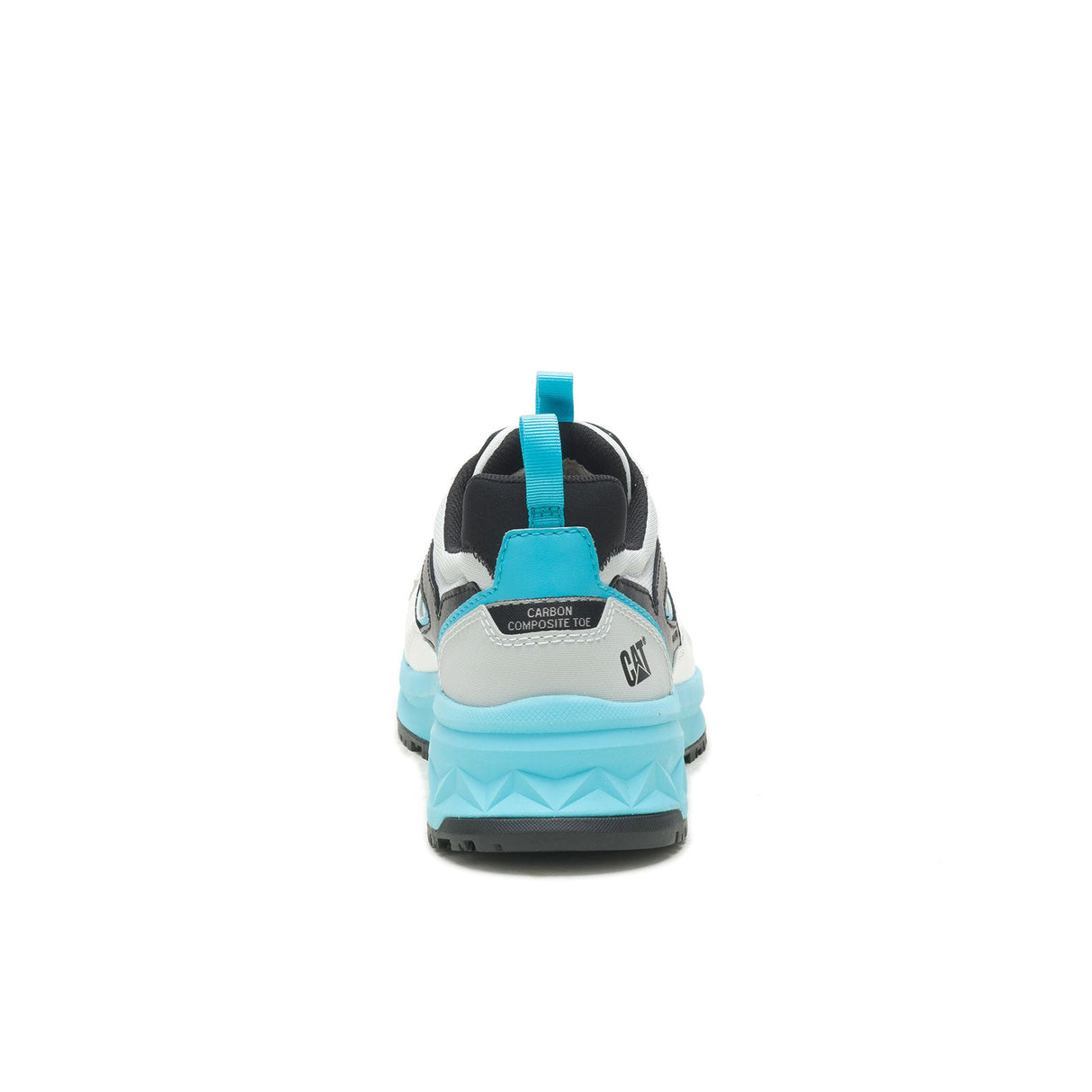 Caterpillar Streamline Runner Composite-Toe Work Shoe White/Blue P91492 Heel Image