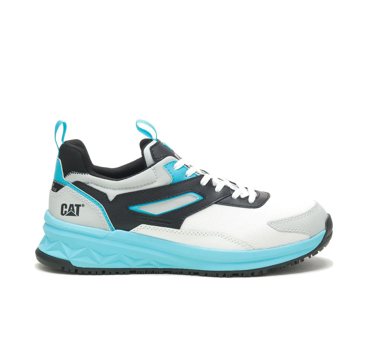 Caterpillar Streamline Runner Composite-Toe Work Shoe White/Blue P91492 Profile