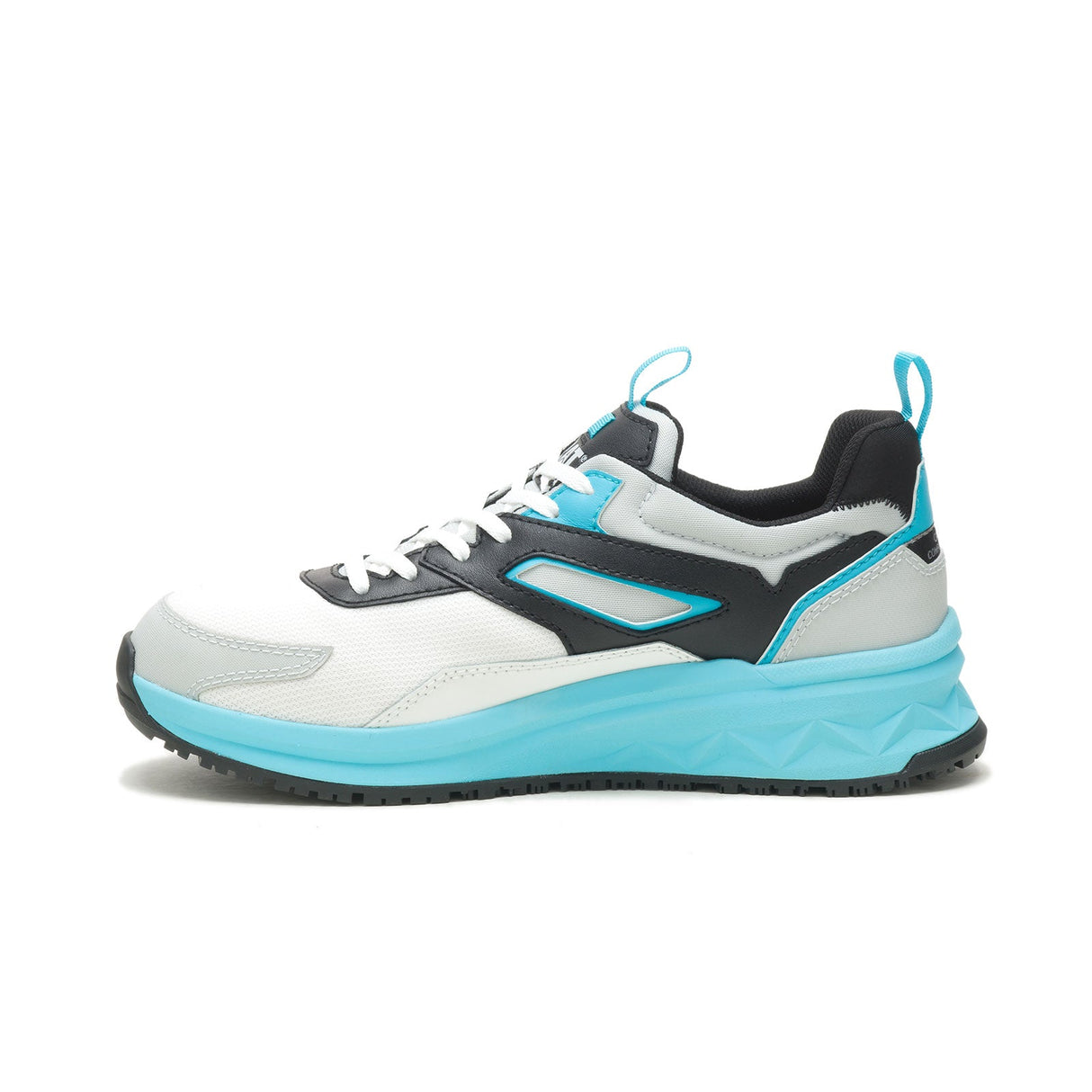 Caterpillar Streamline Runner Composite-Toe Work Shoe White/Blue P91492 Side Image