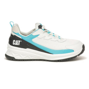 Caterpillar Streamline Runner Women’s Composite-Toe Work Shoe White/Blue Profile View