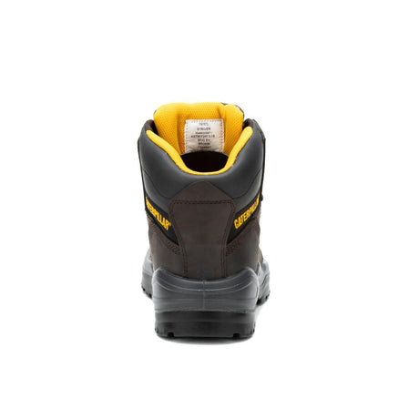 Caterpillar Striver Waterproof Steel-Toe Boots Brown P91720 Heel Image