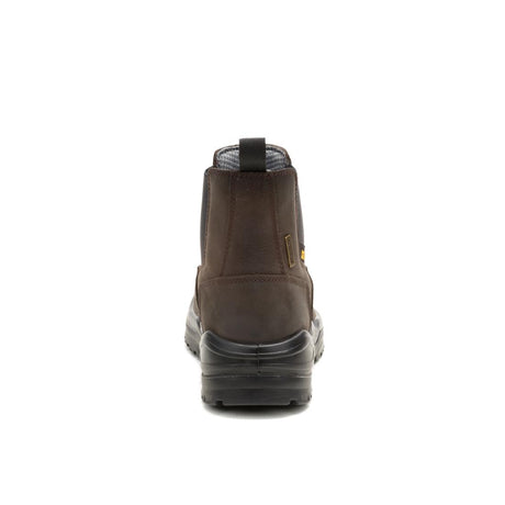 Caterpillar Striver Chelsea Waterproof Steel-Toe Chelsea Boots Brown P91758 Heel Image