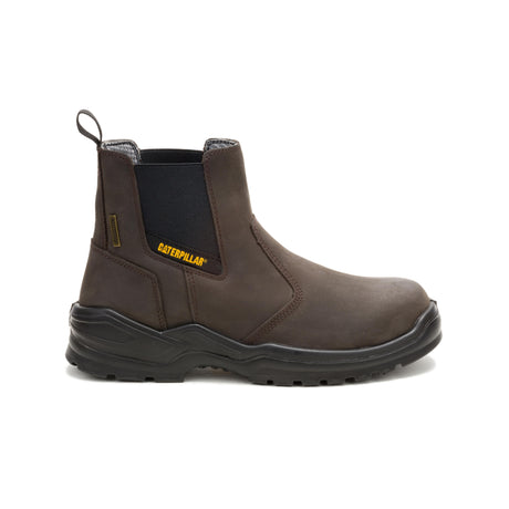 Caterpillar Striver Chelsea Waterproof Steel-Toe Chelsea Boots Brown P91758 Profile
