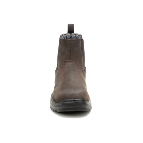 Caterpillar Striver Chelsea Waterproof Steel-Toe Chelsea Boots Brown P91758 Front Image