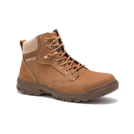 Caterpillar Tess Women’s Steel-Toe Work Boot Brown P91009 Medial Image