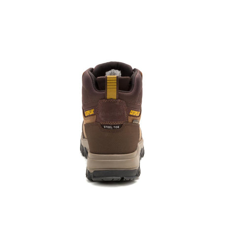 Caterpillar Threshold Rebound Hiker Waterproof Steel-Toe Boots Bison P91784 Heel Image