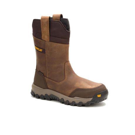 Caterpillar Threshold Rebound Pull On WP Steel-Toe Pull On Boot Bison P91772 Medial Image
