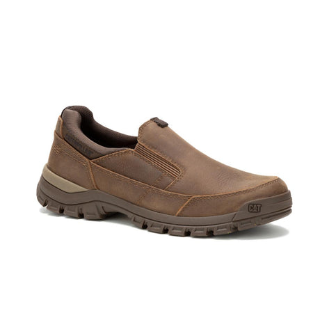 Caterpillar Threshold Slip On Soft-Toe Shoes Mushroom P726054 Medial Image