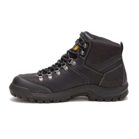 Caterpillar Threshold Soft-Toe Waterproof Work Boot Black P74129 Side Image