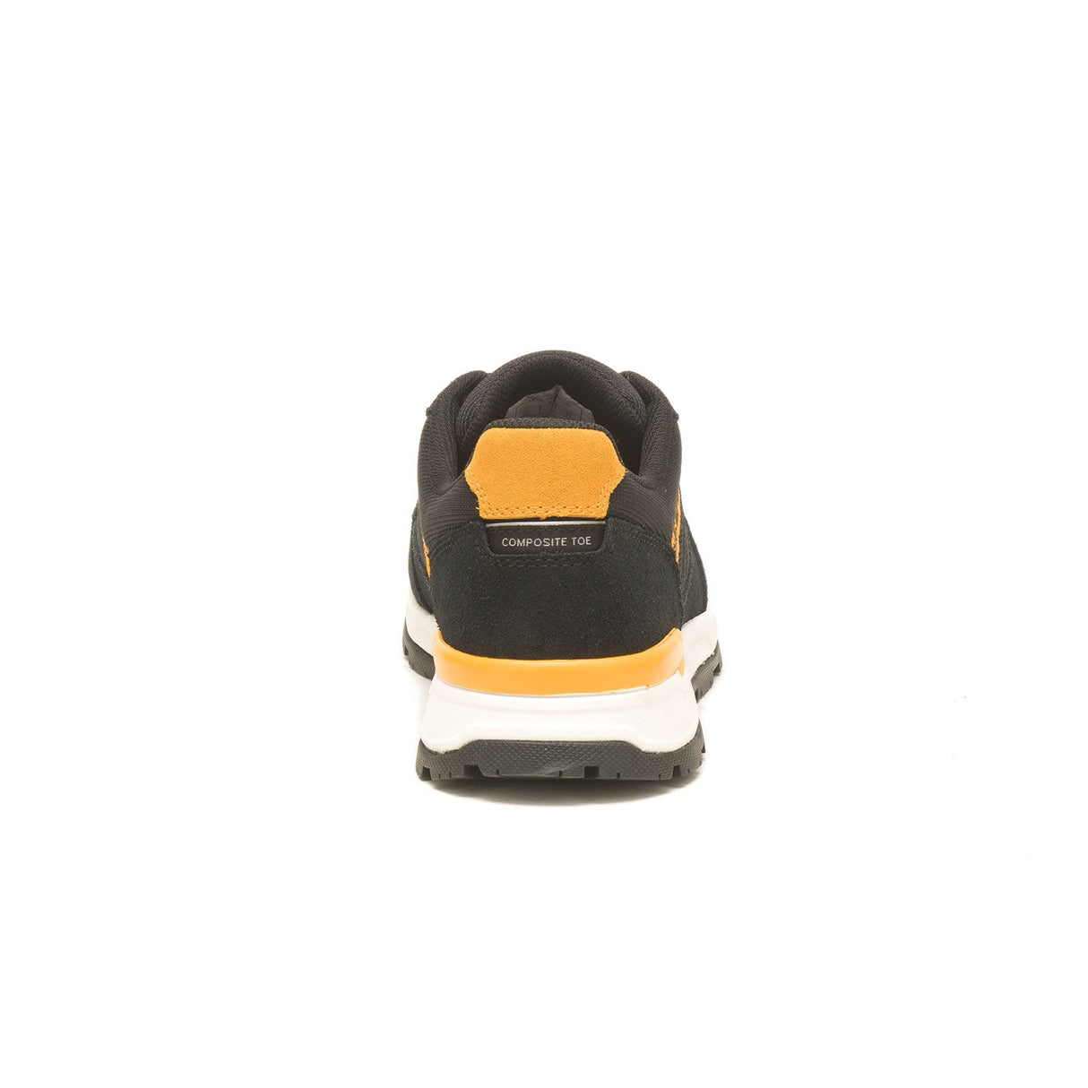 Caterpillar Venward Composite-Toe Work Shoe Black/Cat Yellow P91480 Heel Image