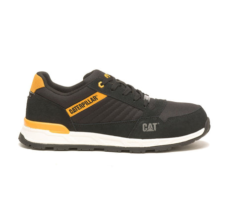 Caterpillar Venward Composite-Toe Work Shoe Black/Cat Yellow P91480 Profile