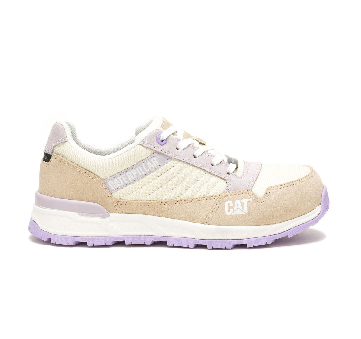 Caterpillar Venward Women’s Composite-Toe Work Shoe Tan/Lilac P91479 Profile