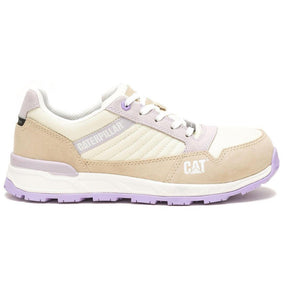 Caterpillar Venward Women’s Composite-Toe Work Shoe Tan/Lilac Profile View