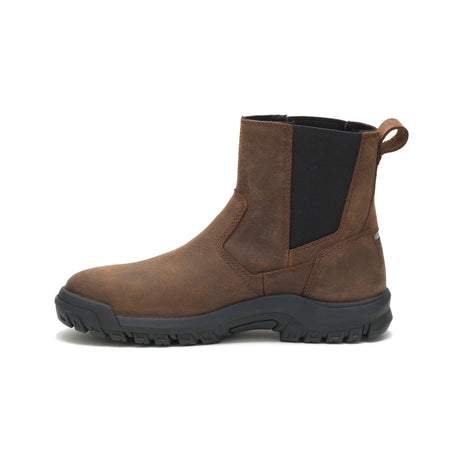 Caterpillar Wheelbase Steel-Toe Chelsea Work Boot Clay P91026 Side Image