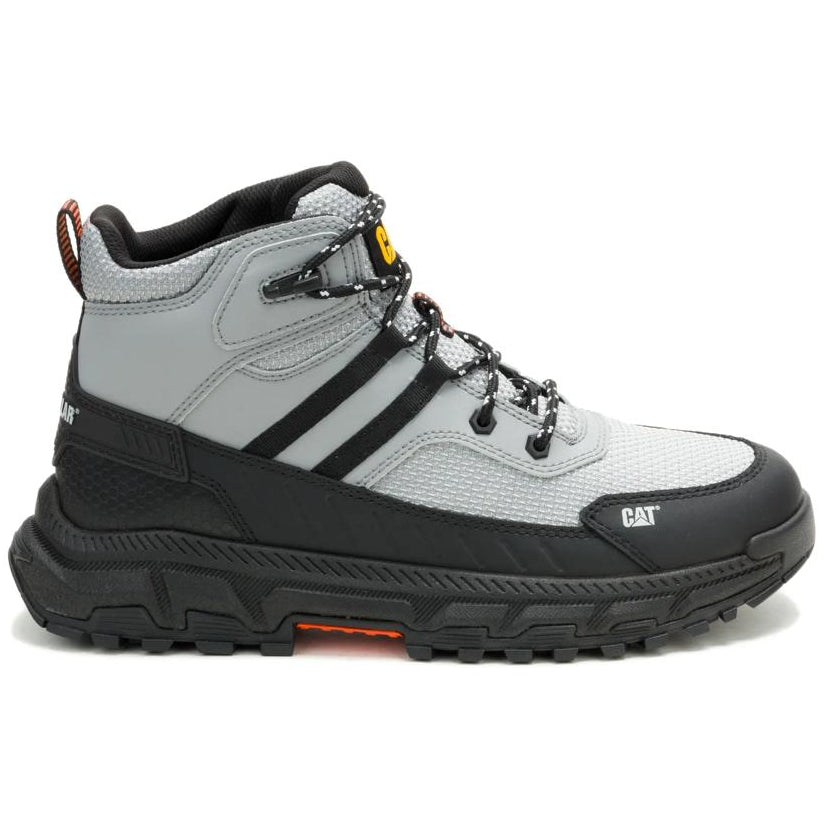 Caterpillar Men's Booster Vent Soft Toe Boot Gray - Lateral View
