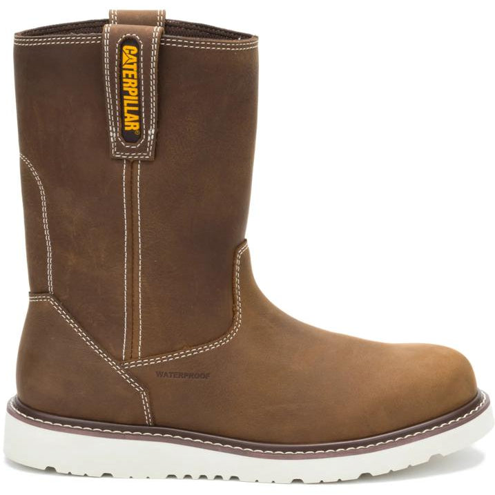 Caterpillar Men's Reclaimer Wedge 10-Inch Wellington Soft Toe Boot Pyramid - Lateral View