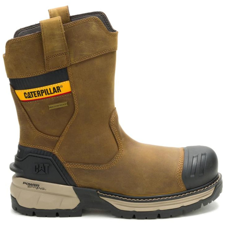 Caterpillar Men's Excavator PowerSpring Wellington Composite Toe Boot Pyramid - Lateral View