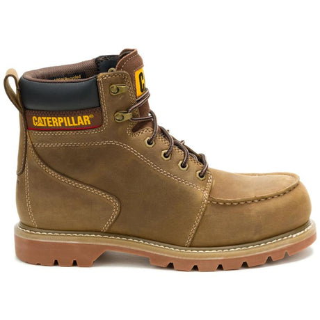 Caterpillar Men's Second Shift Grader Moc Toe Steel Toe Boot Dark Wheat - Lateral View