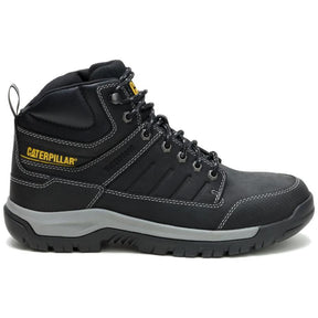 Caterpillar Men's Brickline Steel Toe Boot Black - Lateral View