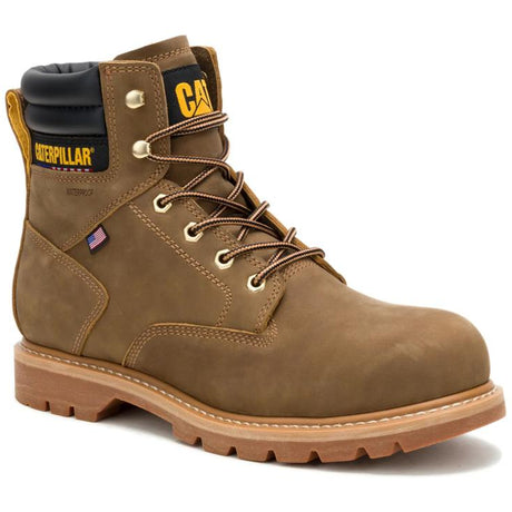 Caterpillar Men's Second Shift USA 6-Inch Steel Toe Boot Pyramid - Angled View