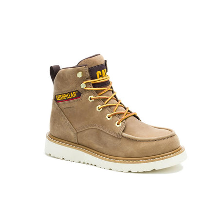 Caterpillar Reclaimer Wedge Waterproof Women's Steel-Toe Boots Sand P91838 Medial Image