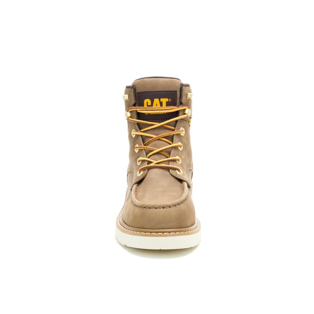 Caterpillar Reclaimer Wedge Waterproof Women's Steel-Toe Boots Sand P91838 Front Image