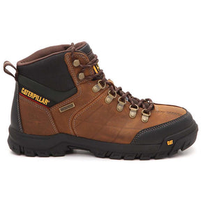Caterpillar Threshold Steel-Toe Waterproof Work Boot Brown Profile View