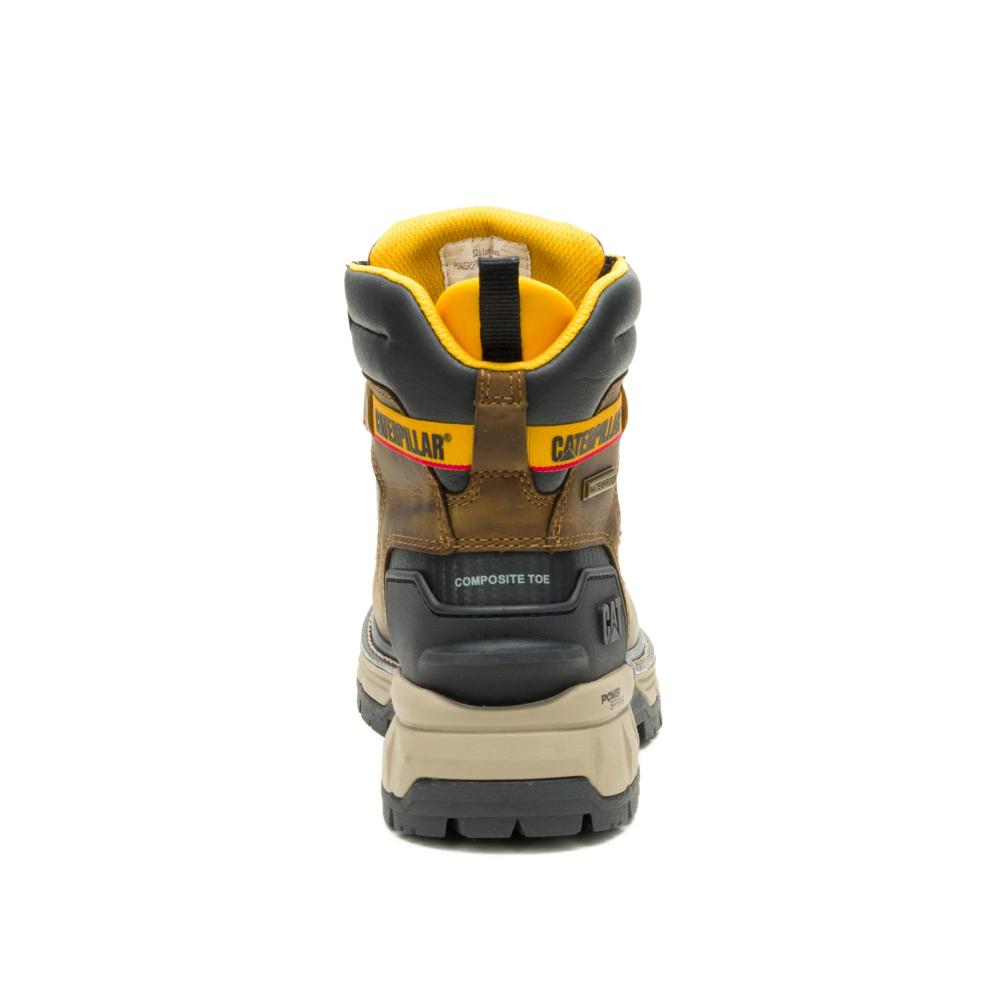 Caterpillar Women's Excavator PowerSpring 6-Inch Composite Toe Boot Pyramid - Heel View