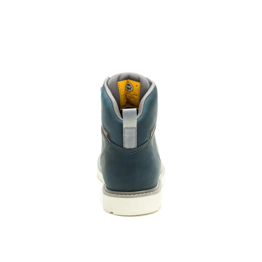 Caterpillar Women's Reclaimer Wedge Soft Toe Boot Navy - Heel View