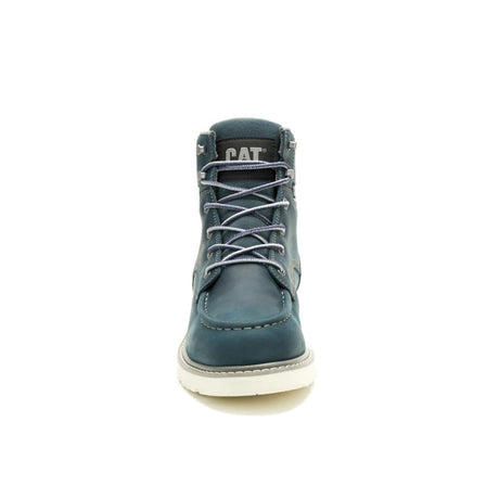 Caterpillar Women's Reclaimer Wedge Soft Toe Boot Navy - Front View