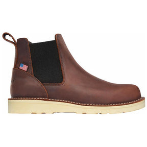 Danner Bull Run Chelsea 6" Steel Toe Work Boot Brown Profile View