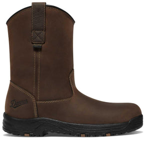 Danner Caliper 10" Wellington Danner Dry Soft Toe Pull On Work Boot Brown Profile View