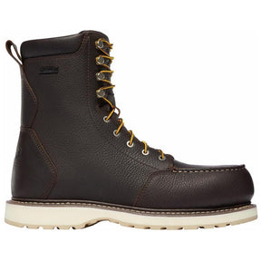 Danner Cedar River Moc Toe 8" Alloy Toe Work Boot Dark Brown Profile View