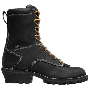 Danner Logger 8" Soft Toe Work Boot Black Profile View