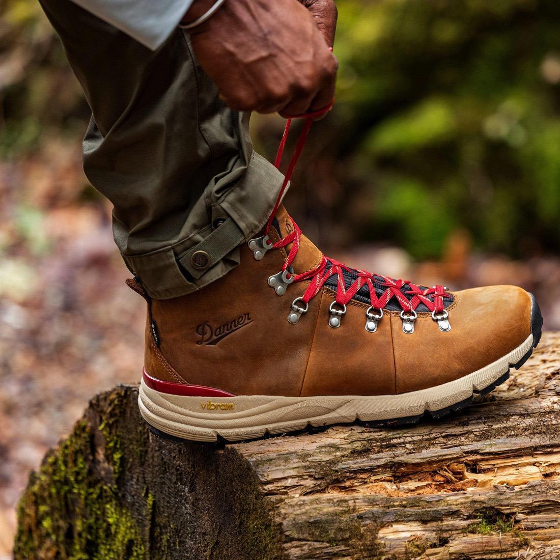 Danner Mountain 600 Leaf 4.5" Grizzly Brown/Rhodo Red GTX Boot 62302 Image Detail